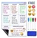 Dry Erase Weekly Calendar for Refrigerator, Weekly Dry Erase Board, Magnetic Weekly Planner - Chore Chart for Kids, Weekly Family Meal Planner, Fridge Notepad with 4 Markers and 6 Emoji Magnets