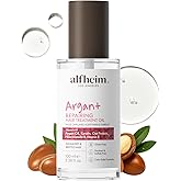 ALFHEIM Argan+ Repairing Hair Oil Serum for Dry, Damaged & Frizzy Hair with Argan Oil, Keratin, Panthenol & Vitamin E – Deep Nourishment, Smoothness & Shine – Non-Greasy, Sulfate Free – 3.38 oz