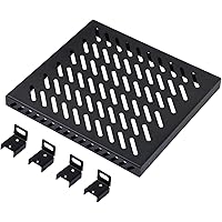 GeeekPi 0.5U Heavy Duty Server Rack for DeskPi RackMate T1/T0 Server Rack and 10" Network Cabinet Server Rack, Perforated Des