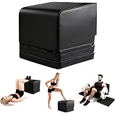 SEHAUSEU Adjustable PU Hip Thrust Bench with 2 Removable Training Pads | Multi-Function Glute Workout Bench Box for Glute Presses, Glute Bridges, Box Jumps