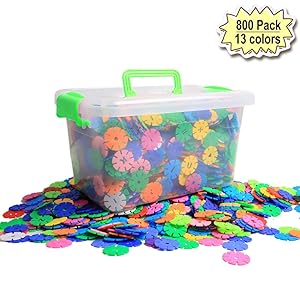 POKONBOY 800 Pcs Building Blocks Interlocking Creative Educational Stem Toys with Carrying Case for Boys and Girls Ages 3-12