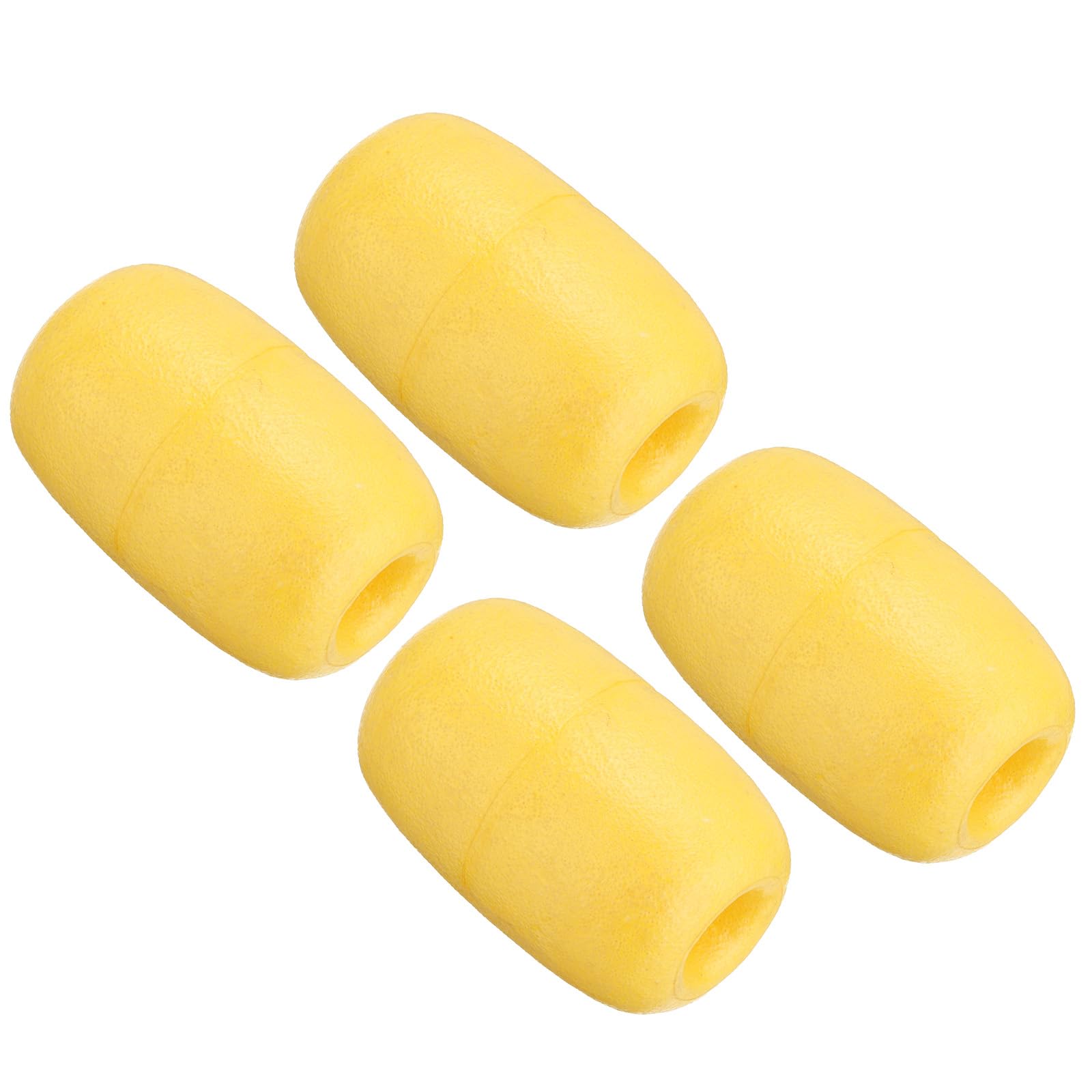 PATIKIL 4.33" x 2.76" Rope Float Buoy, 4 Pcs 270g Deep Water Floats Rope Float Buoy Great for Trail Markers Dock Floats Kayak Boats Swimming Pool, Yellow