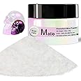 Matio Chameleon Mica Powder, 1.06oz/ 30g Rose Fairy White Chrome Powder, Pearlescent Effect Color Shift Pigment for Resin Craft, Soap Candle Dye, Nail Art, Makeup, Bath Bomb, Paint, Slime Pigment