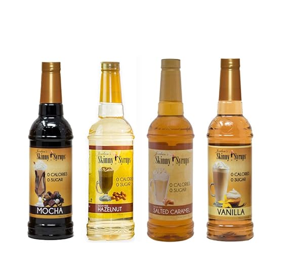 Jordan's Skinny Syrup Sugar Free Hazelnut Salted Caramel Mocha Vanilla