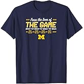BreakingT Michigan Wolverines Football T-Shirt - Blue, Unisex-Adults & Kids, Short Sleeve, Regular Fit, Small