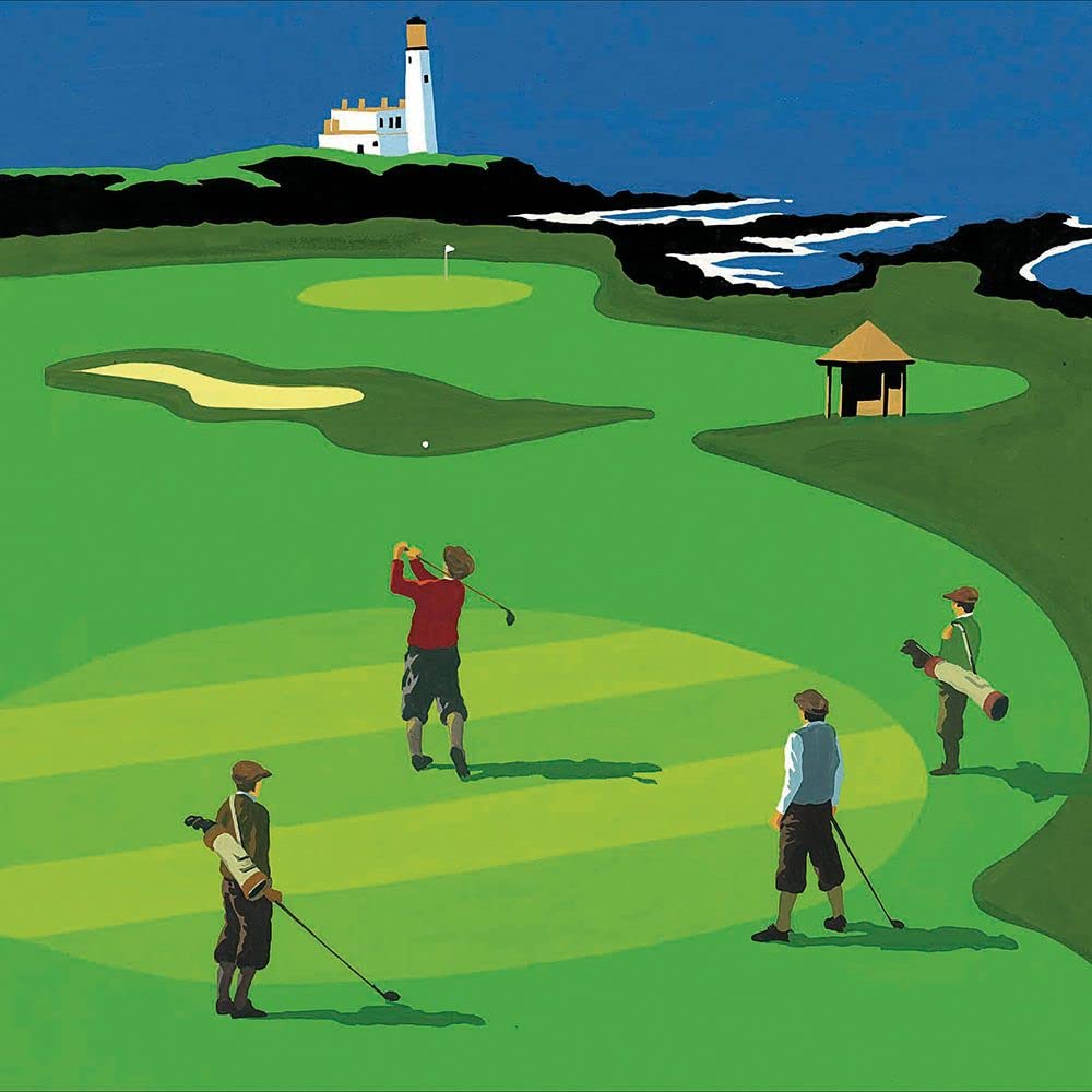 Woodmansterne Contemporary Male Birthday Card From Golf, the Perfect Approach - Greeting Card For Him (WDM-451089)