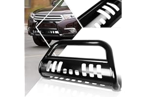 PM PERFORMOTOR 3" Black Steel Bull Bar,Front Bumper Push Bar Grille Guard Compatible with 08-13 Toyota Highlander