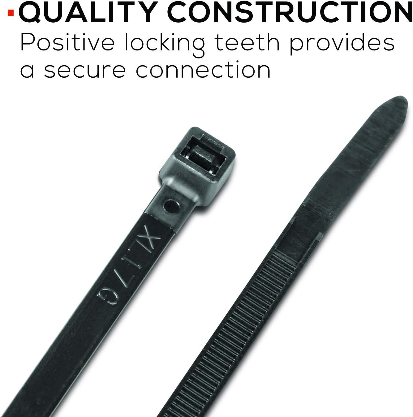 TR Industrial Multi-Purpose UV Resistant Black Cable Ties, 8 inches, 100 Pack: Home Improvement