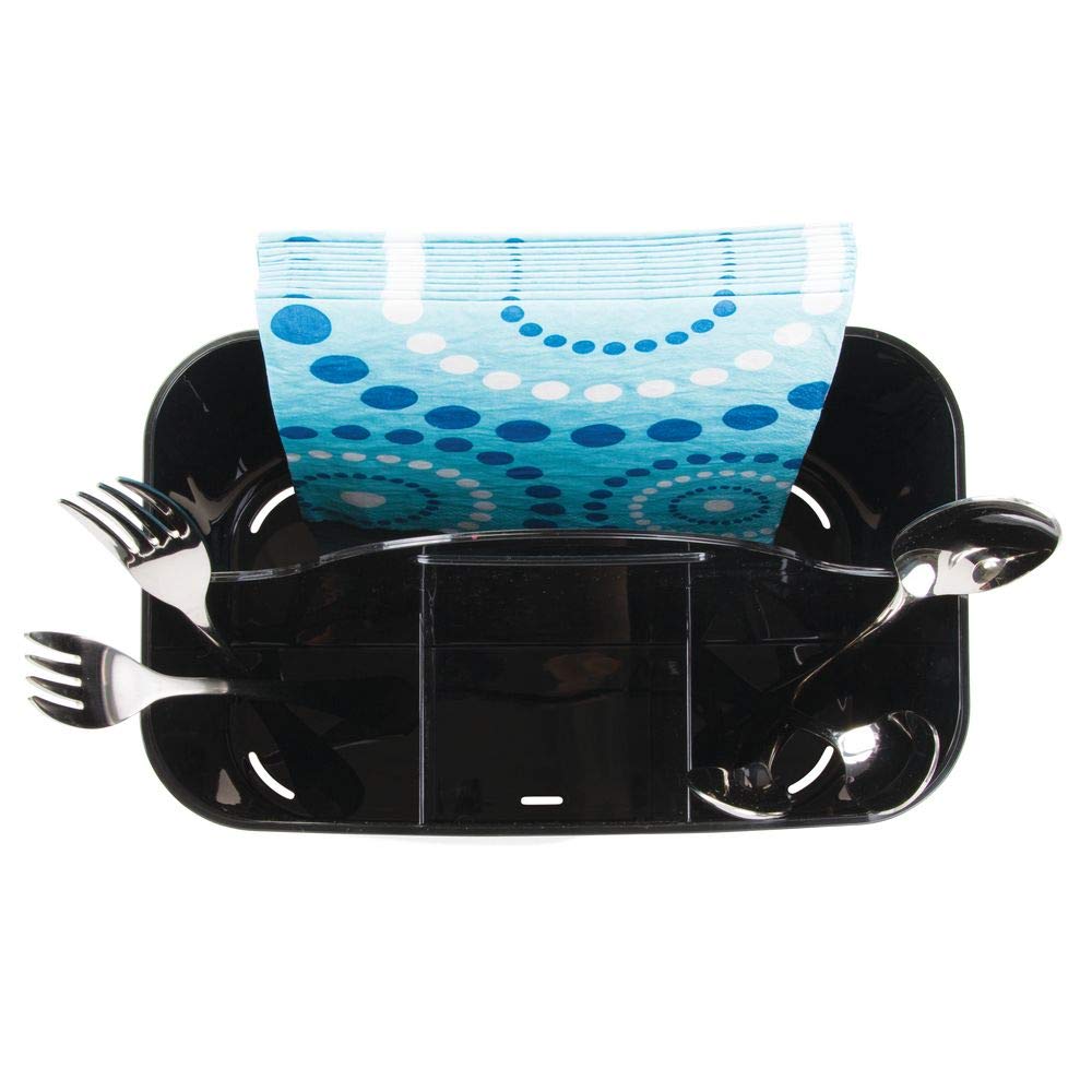 - Besteckhalter mit 4 Fächern Besteckständer mit Griff für Aufbewahrung