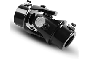 AUTOPTZXD Universal Steering Shaft U Joint Shaft 3/4”-30 Spline X 3/4" DD Black Working Angle 35°Degree Length 83mm (3-1/4") Single U Joint