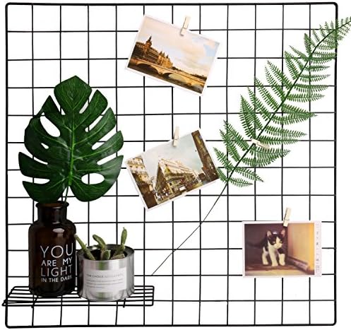 hosaken Multifunction Grid Panel, Wall Sculptures Display Stand Wall Decor/Wall Display/Organizer, Sculptural Frames & Holders Size:23.6" x 23.6", Pack of 2 Pcs, Black
