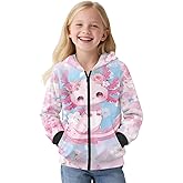 Bulopur Hoodie for Girls Full Zip Casual Sweatshirt with Pockets Long Sleeve Hoodie Warm Thick Fall Winter Clothes