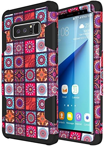 Note 8 Case, DODOTECH Samsung Galaxy Note 8 Case 3 In 1 Hybrid Best Impact Defender Cover Silicone Rubber Skin Hard Combo Bumper with Scratch-Resistant Case for Samsung Galaxy Note 8 (Black)