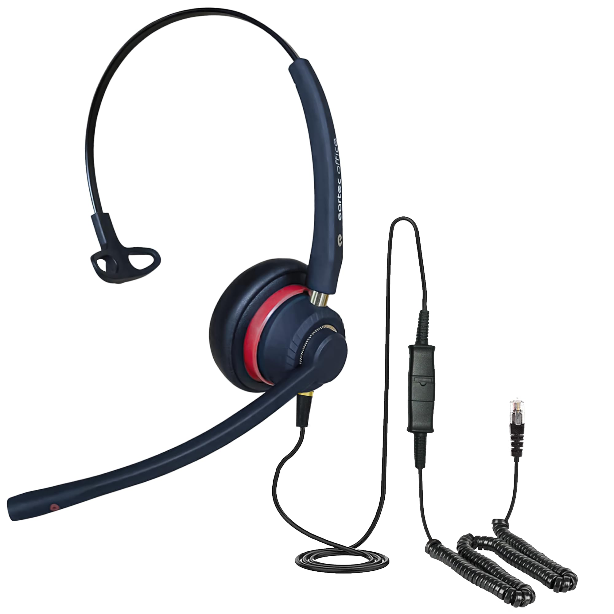 eartec office Headset for Mitel MiVoice 8528, 8568, 4220, 4222, 4223, 4224, 4223, 4225 & 5380 Digital Telephone - FREE Lead - QD002 (P)