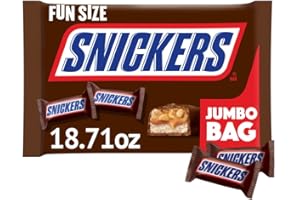 SNICKERS Fun Size Chocolate Candy Bars, 18.71 oz Jumbo Bulk Candy Bag
