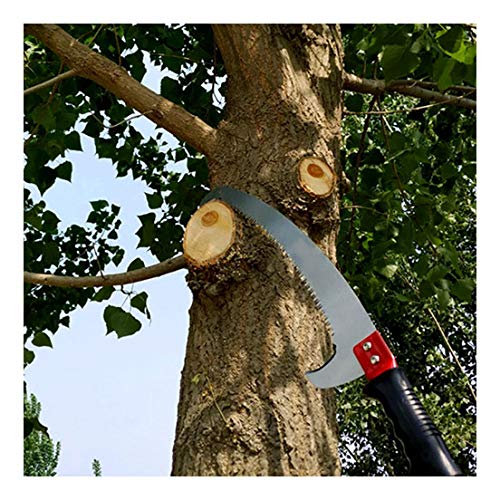 ZXSZX Teleskop Profi Baumsäge Mit Gebogener Haken Astsäge 65Mn Stahl Handsäge Alu-Teleskopstange in Verstärkter… – Bild 3