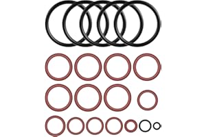 HUFEWU Cooling System O-Ring Kit Fit for BMW E46 M52 M54 320i 323i 325i 328i 330i, Rubber Leakproof Hose Seal Gasket Replace 