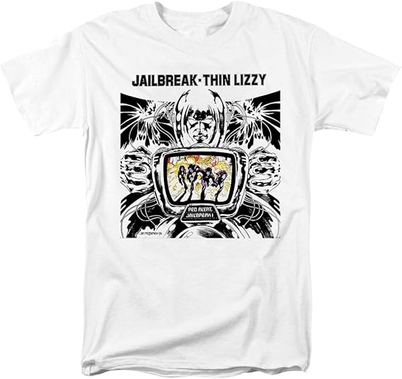 Amazon Thin Lizzy シン リジィ ロック アメリカ 流行 欧米風 音楽 Tシャツ メンズ レディース 夏服 トップス 半袖 無地 通気性 ファッション ゆったり Tシャツ カットソー 通販