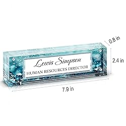 HETOOSHI Name Plate for Desk, Desk Double Sided