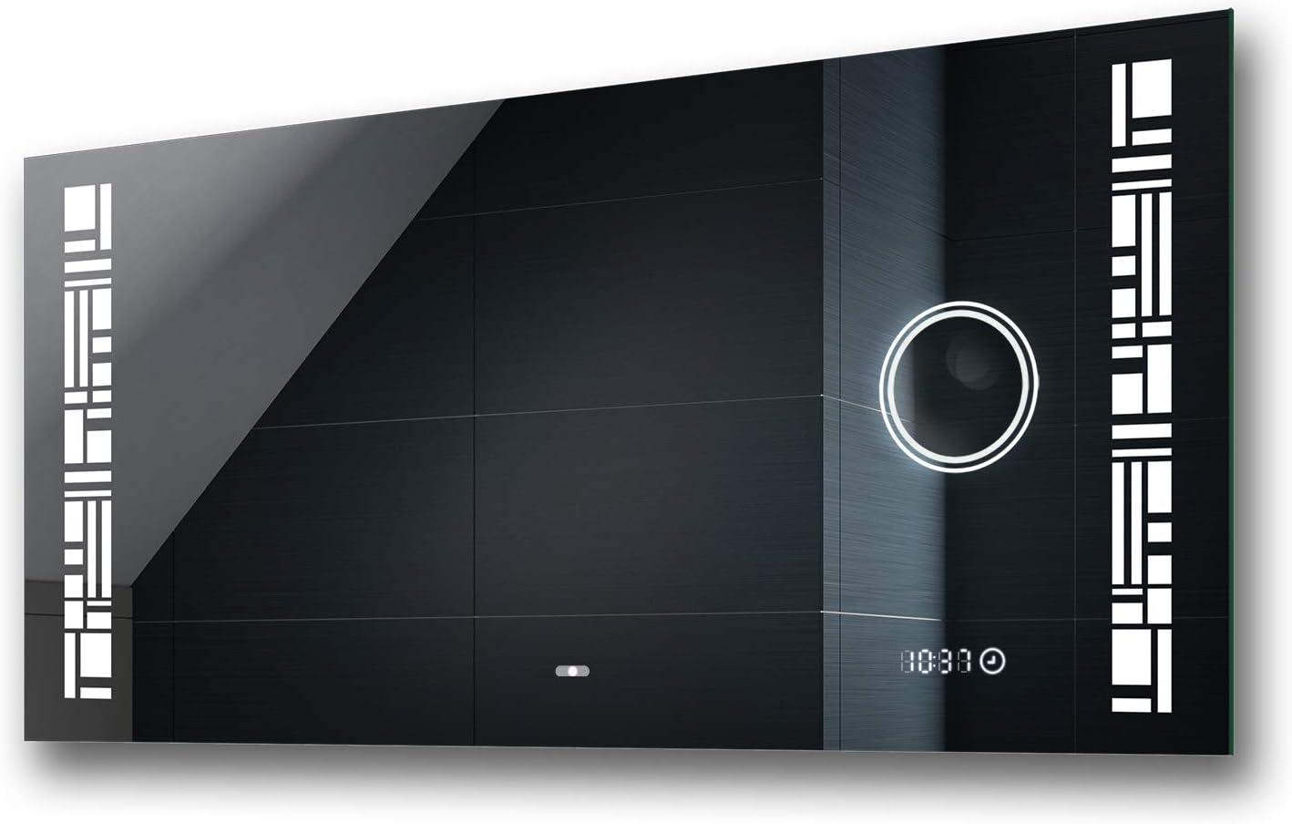 ARTFORMA Bathroom LED Lighted Mirror (47 x 35 inch) Illuminated Backlit Vanity Mirror | Dimmable LEDs Touch Button Anti-Fog LED Clock | Fully Customizable | European Manufacturer