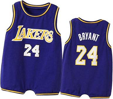 Los Angeles Lakers Bryant 24 Baby Jumpsuit Clothes Basketball Jersey Pure Cotton Sleeveless Vest Newborn Sportswear Summer Climbing Clothes Amazon Co Uk Clothing