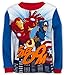 Avengers Big Boys Cotton Pajama Set with Print on Front and Back, Sizes 4-10