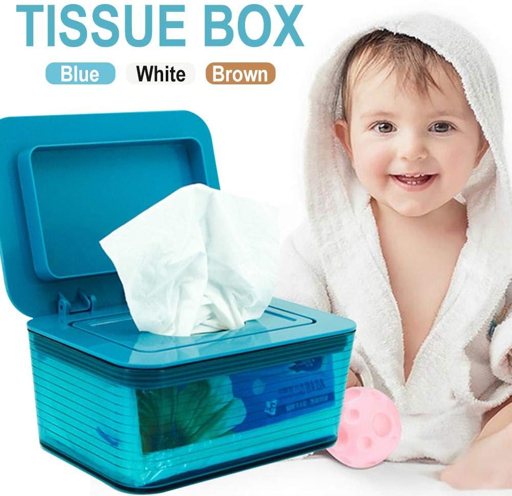 Baby Wipes Dispenser Box Baby Nappy Wipes Dispenser Portable Dry Wet Tissue Paper Case Baby Wipes Holder Container with Lid