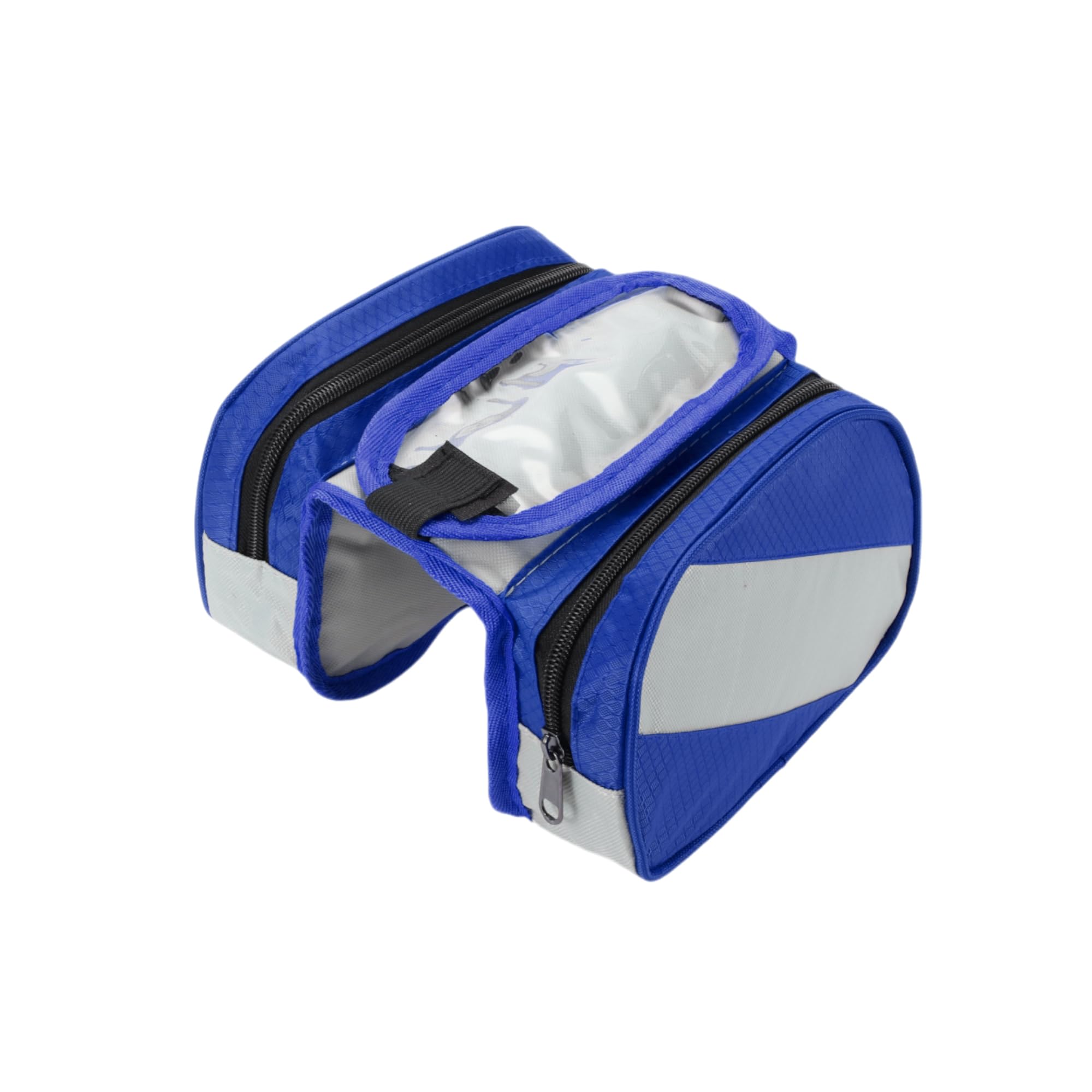 INFINAUTO Bike Frame Bag Bike Pannier Bag Waterproof Bike Rack Bag, Bicycle Front Frame Bag for Road Bike Mountain Bike Polyester PVC Blue, 1pc