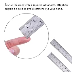 ZZTX Heavy Duty 100% Stainless Steel Ruler Set 12