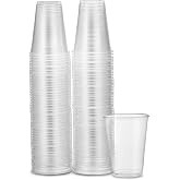 PLASTICPRO 7 oz Clear Plastic Disposable Drinking Cups [100 count]
