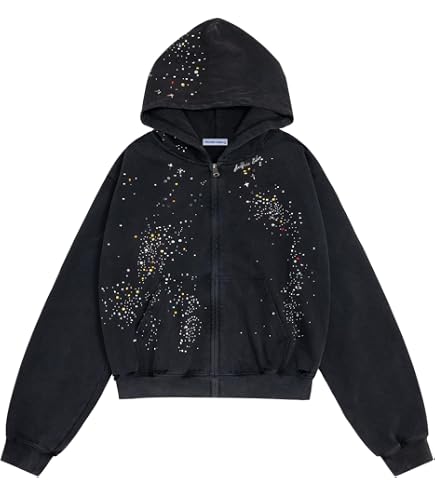 Amazon.com: ZFOFLIK Star Hoodie Y2k Zip Up Hoodie Men Star Sweater