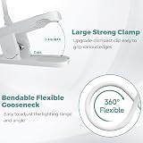 CUHIOY Clip-On Reading Light 2 Pack Rechargeable 1800mAh 5 Color 5 Brightness view 3