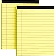 MSKKSM Legal Pads 8.5 x 11, 2 Pack Yellow Note Pads 8.5 x 11 Writing Pads, Wide Ruled Legal Notepads, Lined Pads of Paper Yellow Paper Pads, 30 Sheets Per Notepad for School, Home, Office, Business
