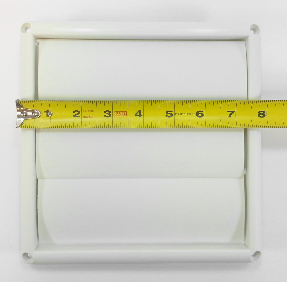 Deflecto SupurrVent Louvered Outdoor Dryer Vent Cover, 6 Inches Hood