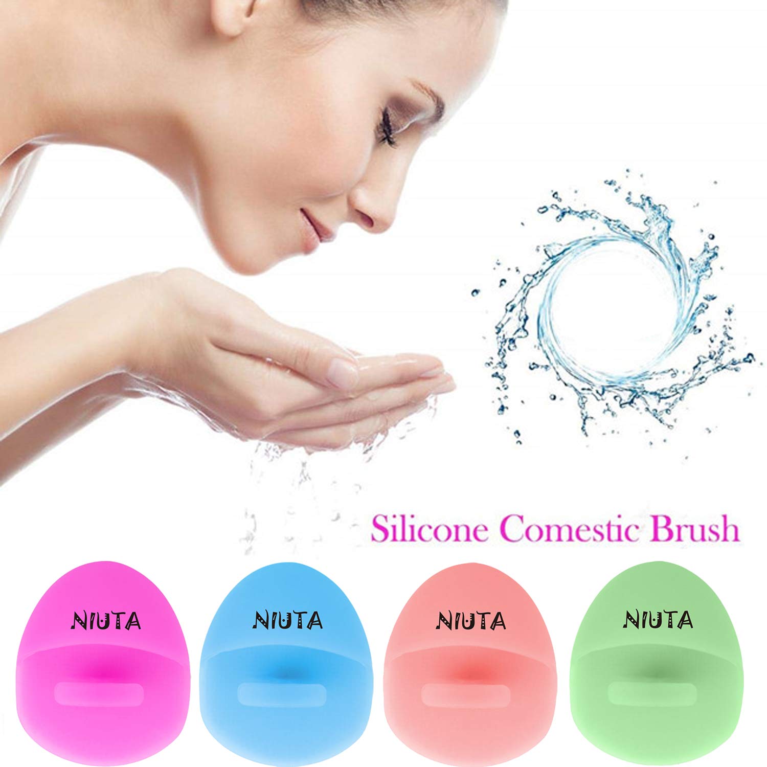 NIUTA Super Soft Silicone Face Scrubber, Manual Facial Cleansing Brushes, Face Massager and Exfoliator for Sensitive, Delicate, Dry Skin: Beauty