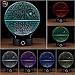 3D Optical Illusion Night Light - 7 LED Color Changing Lamp - Cool Soft Light Safe For Kids - Solution For Nightmares - Star Wars Death Star