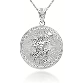 Claddagh Gold .925 Sterling Silver Lord Hanuman Hindu Hinduism God Religious Medal Pendant Necklace