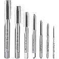 ATOPLEE 7pcs Metric HSS 6542 Left Hand Thread Tap Set, M3 M4 M5 M6 M8 M10 M12