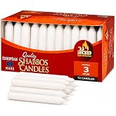 Ner Mitzvah Classic White &ndash; 4 Inch Candles - 72 Bulk Pack - for Shabbat Candles, Dinner Tables, Restaurants, Ceremonies and Emergency - 3 Hour Burn Time