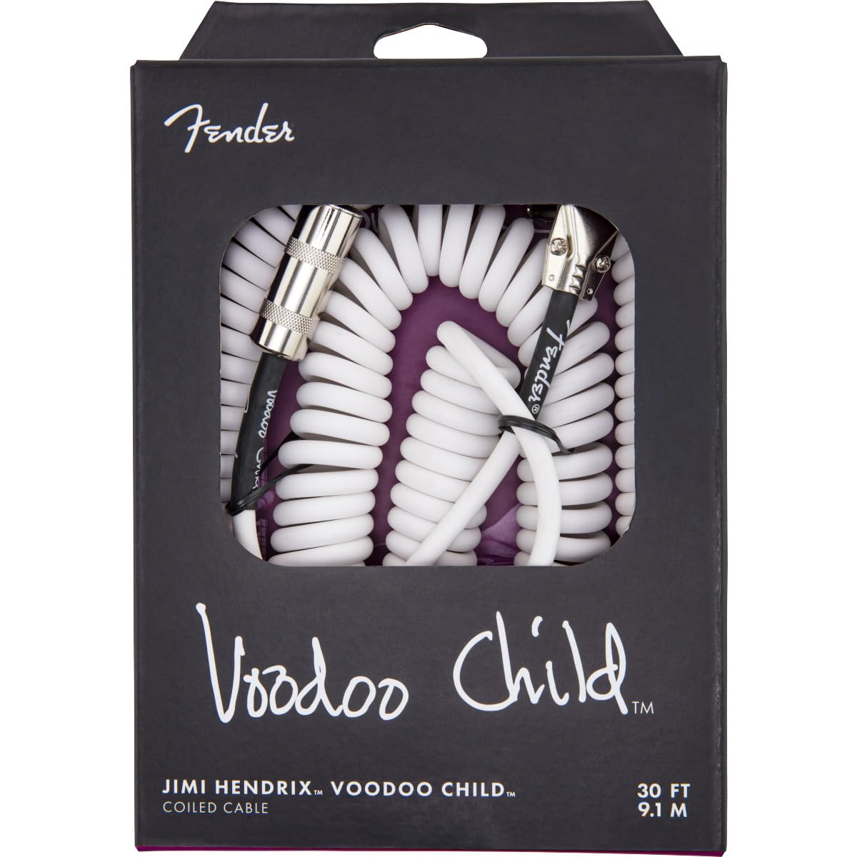 Fender 990823002 Hendrix™ Voodoo Child™ Vintage-Style Cable - 30ft - White
