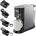 KOTLIE Single Serve Coffee Maker, 19Bar Espresso Machine, 4in1 Coffee Machine for K cups Capsule/Nespresso original Capsules/Ground Coffee/44mm ESE Coffee (Black)