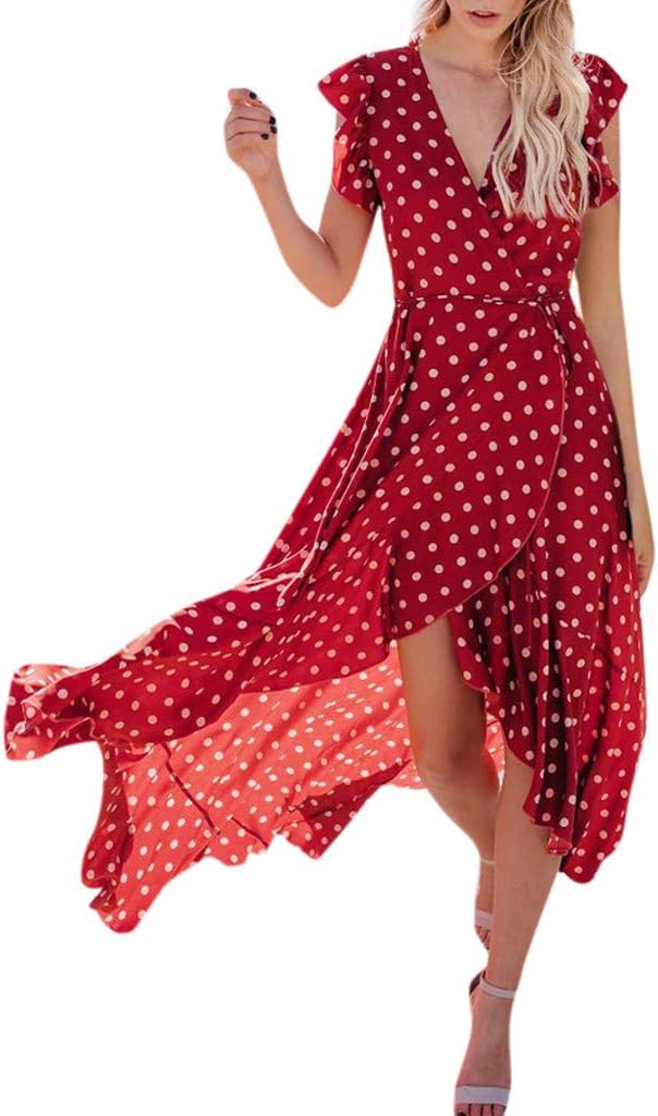 NEEDRA SALES Women's Sleeveless Printing Summer O Neck Maxi Floral Dress