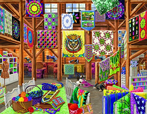 SUNSOUT INC - Quilted with Love - 1000 pc Large Pieces Jigsaw Puzzle by Artist: Joseph Burgess - Finished Size 27" x 35" - MPN# 38811