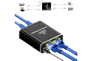 PUSHUA Ethernet Splitter High Speed Gigabit, 1000Mbps Ethernet Splitter 1 to 3(3 Devices Simultaneous Networking), RJ45 Splitter Adapter with USB Power Cable, Internet Splitter for Cat5/5e/6/7/8 Cable