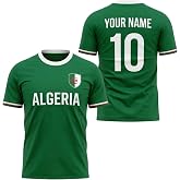 Algeria Soccer Jersey Custom Name Number, Algerian Jersey 2026 for Men Women, Algeria Football Fan Shirt Match Day