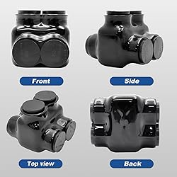 Black Insulated Multi-Tap Wire Connectors - 2 Port