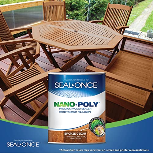 SealOnce Nano+Poly Wood Sealer with Polyurethane Premium Waterproof Sealant 1
