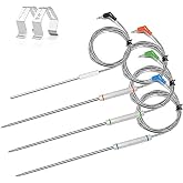 4-Pack Upgraded Replacement Probe Kit for Thermopro TP20, TP930, TP829, TP25, TP27, TP28 - Ultra Accurate Fast Meat Temperature Ambient Probe for TP20, TP17, TP-27, TP17H, TP930, TP829, TP826