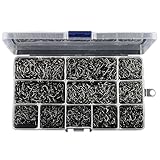 Anmuka 1600pcs High Carbon Steel Fishing Hooks with 10 sizes