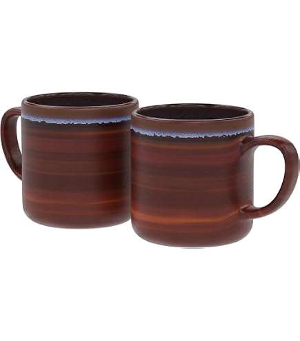 Amazon.com: American Atelier Jumbo Glazed Coffee Mugs, Set of 2  21 oz Stoneware  Cups with Large Easy-Grip Handles for Tea, Latte, Hot Drinks, Soup &  Cereal, Convenient Everyday Use (Yellow) :